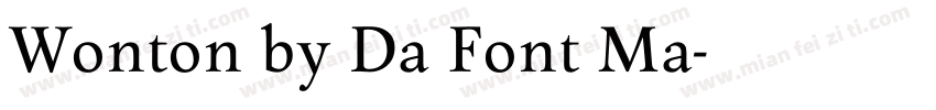 Wonton by Da Font Ma字体转换